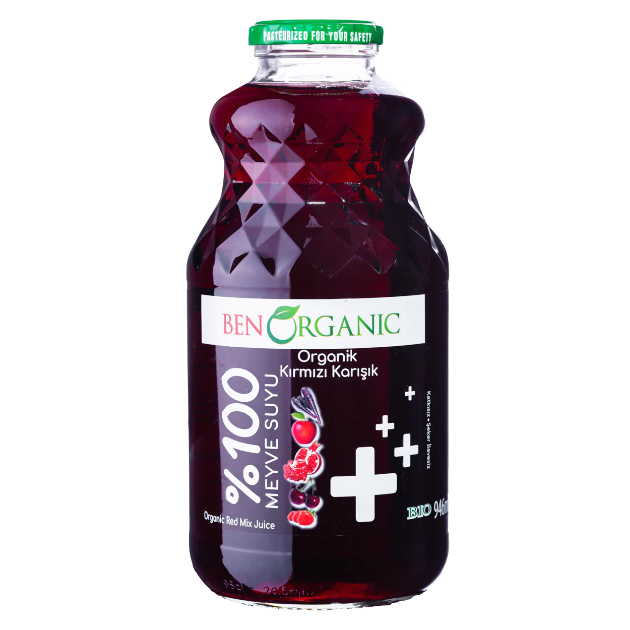 BenOrganic Organik Kırmızı Karışık Meyve Suyu 946ml