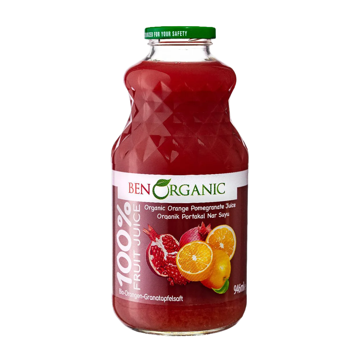 BenOrganic Organik Portakal Nar Suyu 946ml 