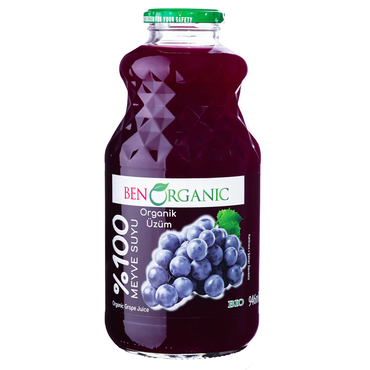 BenOrganic Organik Siyah Üzüm Suyu 946ml