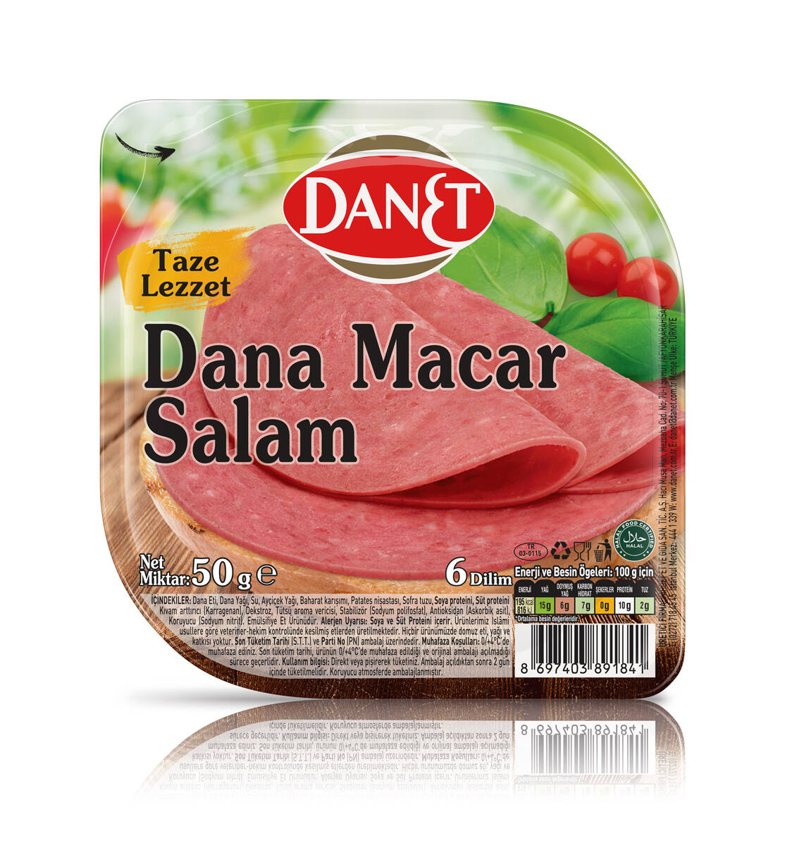 Danet Dana Macar Salam Dilimli 50 gr