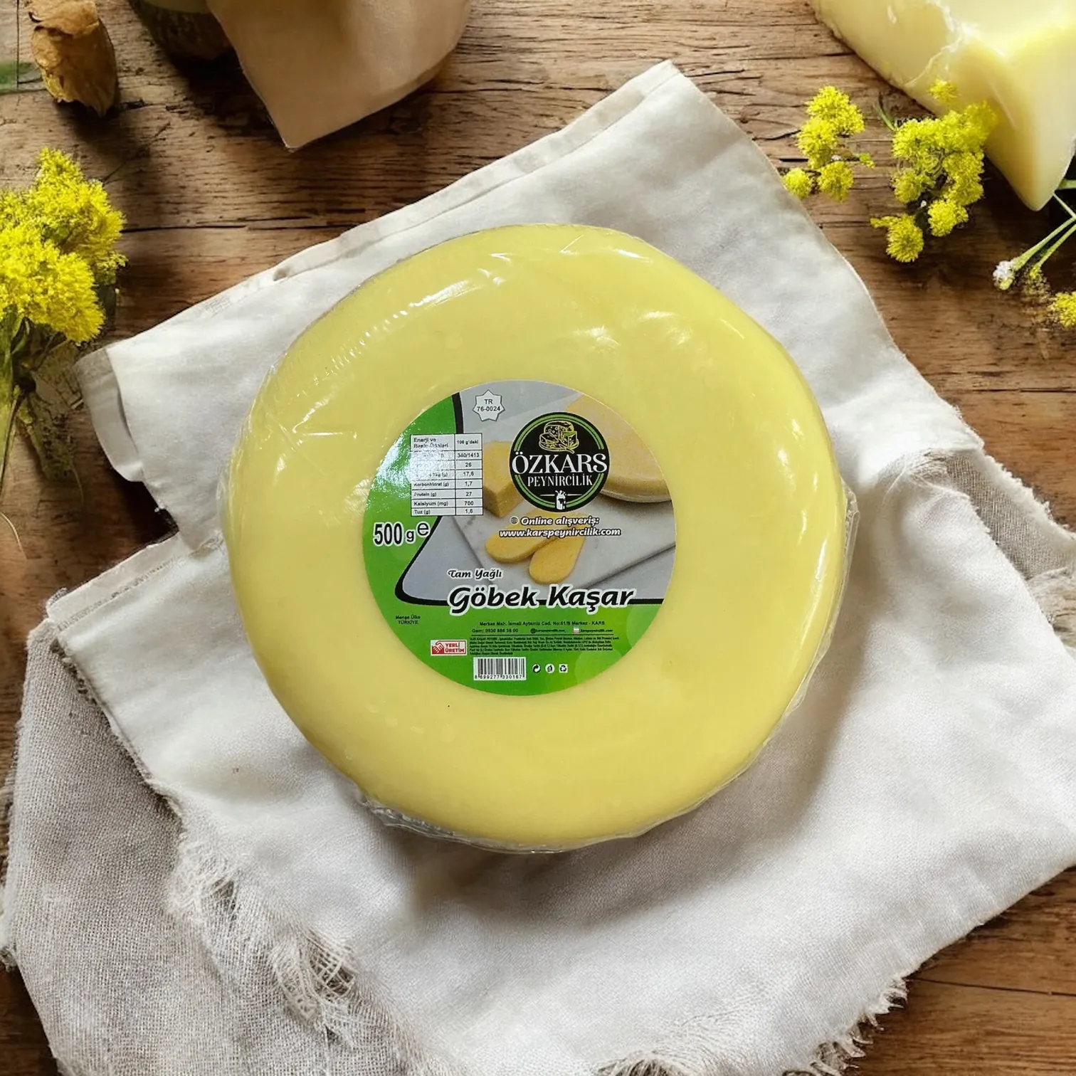 Öz Kars Taze Göbek Kaşar 500gr
