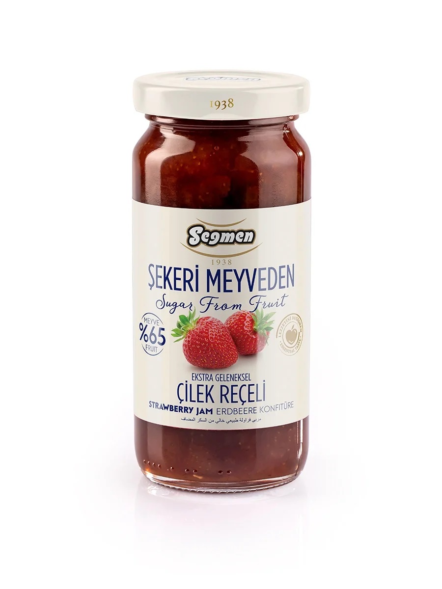 Seğmen Şekeri Meyveden Çilek Reçeli Kavanoz 270g
