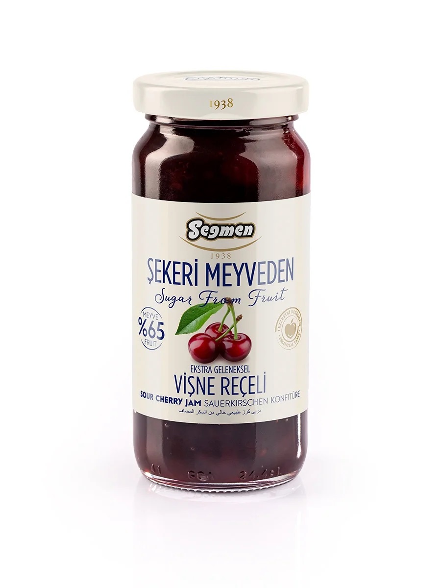 Seğmen Şekeri Meyveden Vişne Reçeli Kavanoz 270g