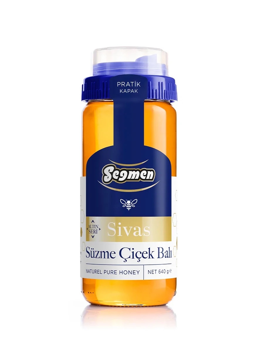 Seğmen Sivas Süzme Çiçek Balı 640g Pratik Kapak